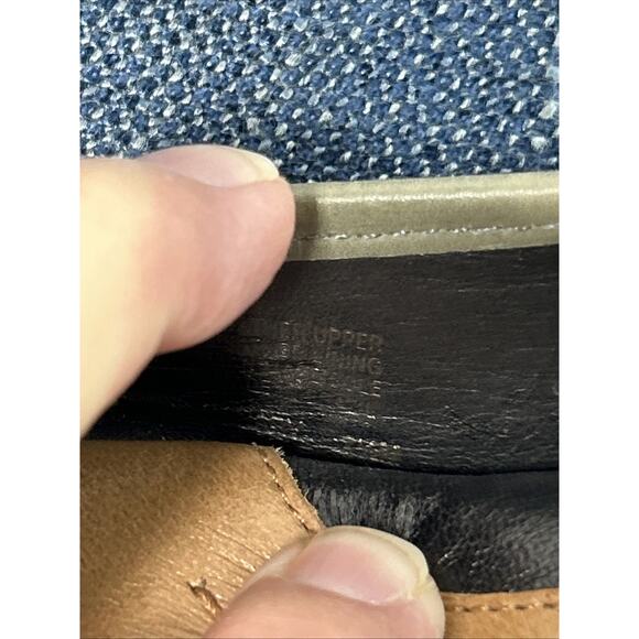 Nurture Canary Size 7.5 Leather black and gray wedges with silver buckles - Picture 12 of 14